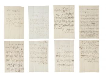 Antique Handwritten Ephemera Lot (8) All Civil War Era 1862-1863