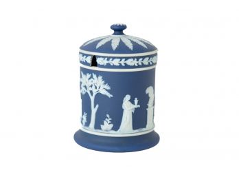 Vintage Wedgwood Blue Jasperware Jar