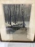 Block Print 'winter In The Forest' Signed  Emil Singer
