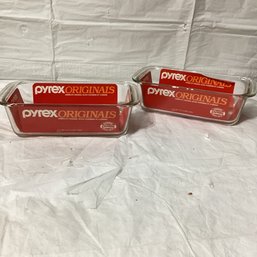 2 Pyrex Originals Loaf  Pans  1.5 Qt. Each -NEW