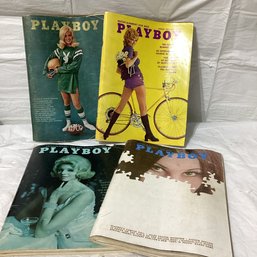 4 Vintage Playboy Magazines