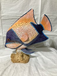 Hand Painted Wooden Tropical Fish