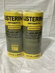 2 Vintage Listerine Bottle In Original Packaging
