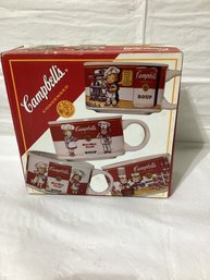 Vintage 1997 Set Of 4 Campbells Kids Souper Mugs! Complete Set In Original Box