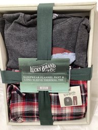 Lucky Brand  Sleepwear Flannel Pant & Long Sleeve Thermal Tee