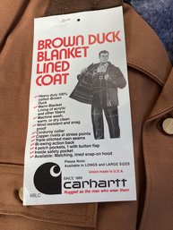 Carhartt Brown Duck Blanket Lined Coat