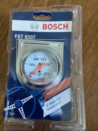 Actron Bosch SP0F000045 Style Line 2' Mechanical Water/Oil Temperature Gauge (White Dial Face, Chrome Bezel)