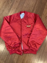 Red Satin Quilted Lining Jacket  XL 46-48