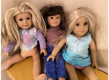 3 American Girl Dolls