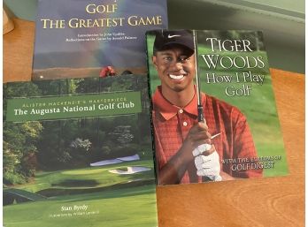 Three Golf Themed Coffee Table Books