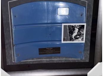 Authentic #2 Seatback From The Original Yankee Stadium W/ Jeter Signed Photo