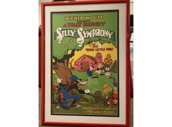 Mickey Mouse Presents A Walt Disney Silly Symphony Movie Poster The Three Little Pigs