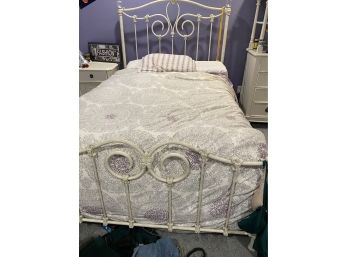 White Wrought Iron Full Bed Frame