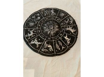 Large Round Steel Zodiac Wall Hanging
