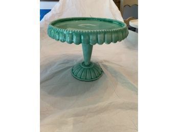 Turquoise Round Cake Plate