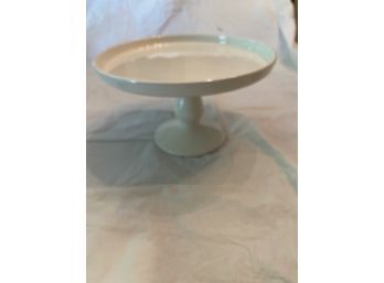 White Round Cake Plate Made In Italy
