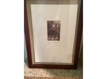 Signed Illegibly & Numbered 275/500 Print Of Roof