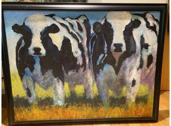 Vermont Artist Gabriel Boray  Oil On Canvas Cows