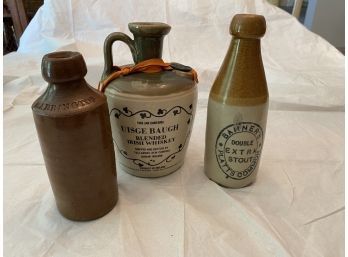 3 Pottery Bottles