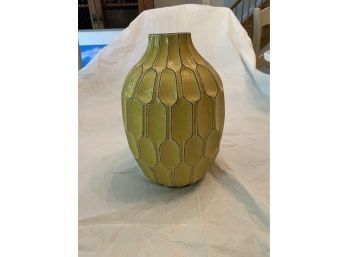 West Elm Hand Crafted Yellow Vase