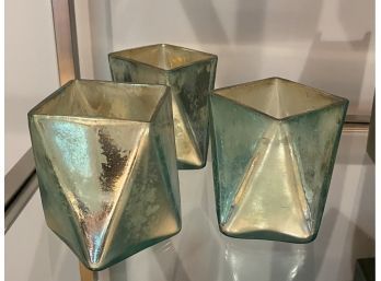 3  West Elm  Votive Candle Holders