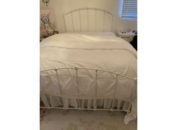 Beautiful Vintage White Wrought Iron Bed Frame