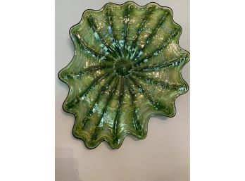 Stunning Stan O'Neil Hand Blown Art Glass Wall Platter