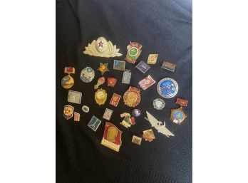 Lot Of 31 Vintage Russian Souvenir Pins