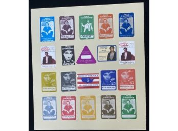 Fantastic Collection Of Vintage Bruce Springsteen Backstage Passes Mounted On Board