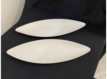 2 Bianco Nero Serving Platters