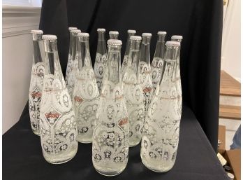 14 Vintage 2008 Christian Lacroix For Evian Collectible Glass Water Bottles Floral Lace
