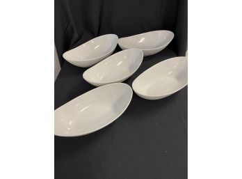 5 Porcelain Sides Serving Bowls