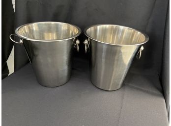 2 Metal Champagne Buckets