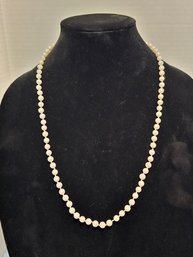 26' Pearl Necklace With 14k Gold Clasp