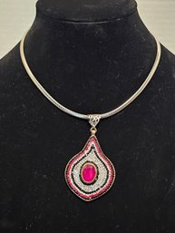 16' Sterling Silver Necklace With Sterling Silver Pendant