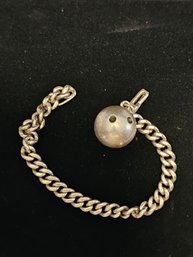 7' Bracelet With Sterling Bowling Ball
