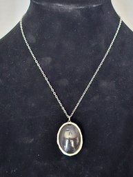 18' Necklace With Black Pendent