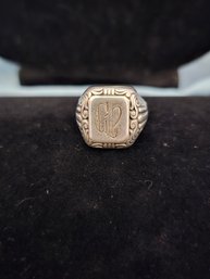 Size 9 Vintage Silver Ring 800