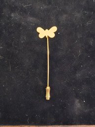 Gold Tone Butterfly Pin