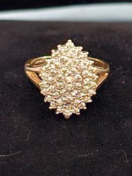 10kp Size 8 Gold And Diamond Ring