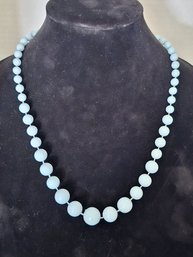 24' Light Blue Beaded Necklace