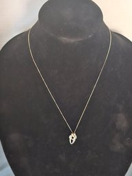 20'  Sterling Silver Necklace With Sterling Silver Pendant