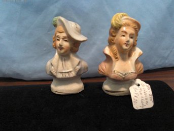 Vintage Aristocratic French Lady & Man Salt & Pepper Shakers