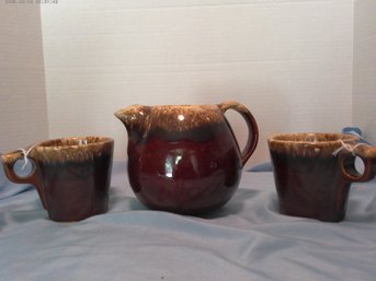 Vintage Mccoy Teapot And Mugs