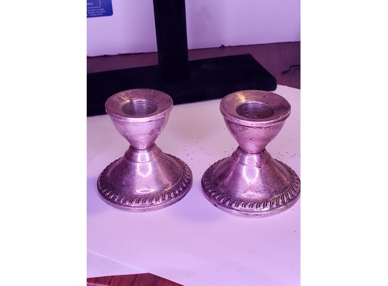 Weighted Sterling Silver Candle Stick Holders