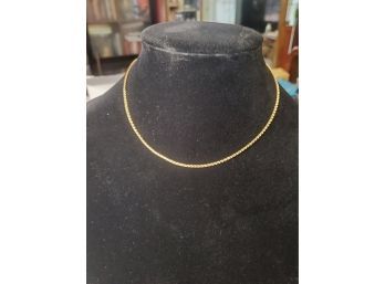 14k Gold Box Chain Necklace 16'