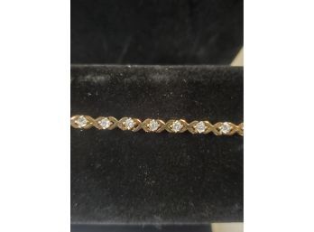 Gold Over Sterling Bracelet 8'