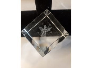 Glass With Angel In It Paperweight