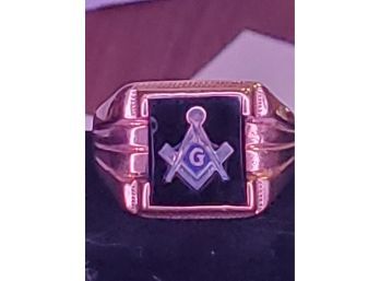 10k Gold Masonic Ring Size11