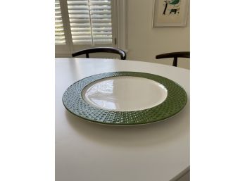 Tiffany & Co Green Basket Weave Serving Platter